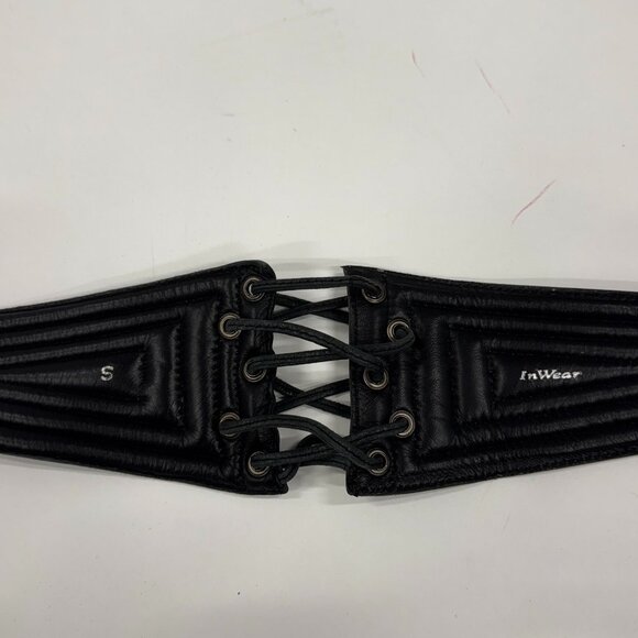 InWear Black Lace-Up Corset Belt - Picture 3 of 6
